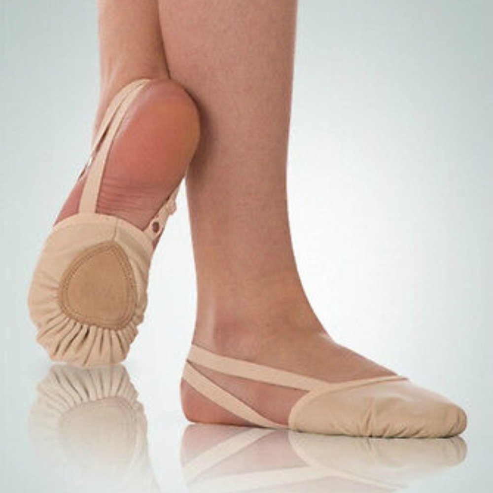 Angelo Luzio 621A Adult 7M Theatrical Pink Twyla II Leather Half Sole Slipper